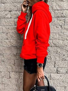 Oem Custom Printed Embroidery logo Design <b>Plush</b> Woolen Coat for Women <b>Large</b> Size Fashionable Knitted Hooded Hoodies - Product Image 5