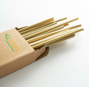 Pailles à boire 100% naturelles en herbe biodégradable et écologiques 10-25cm Eco2go Vietnam, boîte cadeau saine et jetable, fabriquées au Vietnam - Product Image 1