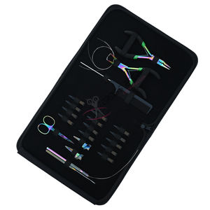 Kit d'outils d'extension capillaire OEM Rainbow avec pinces à micro-anneaux pour sertissage et retrait, ciseaux miniatures pour couper les fils, pinces de sectionnement des cheveux - Product Image 1