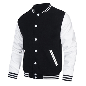 แจ็คเก็ตวาร์ซิตี้ดีไซน์ล่าสุด ระบายอากาศได้ดี คอเสื้อแบบคอกลม พิมพ์โลโก้ตามสั่ง แขนยาวเต็มตัว แจ็คเก็ตเบสบอลสำหรับผู้ชาย - Product Image 1