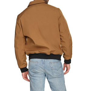Blouson bomber marron pour homme, coupe classique, couleur unie, fermeture éclair, style décontracté, en toile de polyester, idéal pour l'automne - Product Image 6