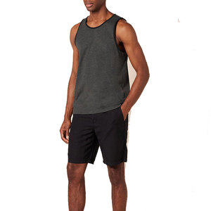 Oem Service Men's Tank Top Knitted Breathable Lightweight Customized Printing Polyester Cotton Gym Workout Yoga Fitness - Product Image 5