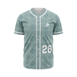 Maillot de baseball personnalisé pour homme, manches courtes, 100% polyester, évacuation de l'humidité, boutons sur le devant, nom et numéro du joueur imprimés - Product Image 5
