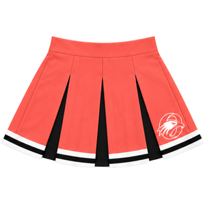 Falda Plisada Roja Coral para Animadoras, Mujeres y Niñas, para Equipos Deportivos, Baile, Entrenamiento, Competencia, Ropa Deportiva - Product Image 1