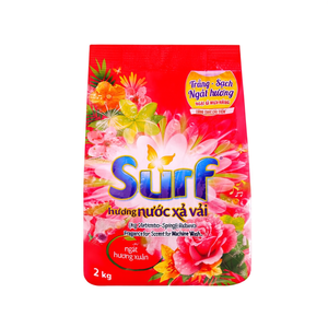 Lessive en poudre Vietnam Surf 2kg (lot de 6 sachets) - Adoucissant textile parfum floral pour lavage en machine - Product Image 2