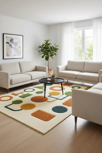 Alfombra de nudos hecha a mano, de alta calidad, con puntos, moderna, multicolor, ecológica, para sala de estar, habitaciones infantiles, hoteles y oficinas. - Product Image 5