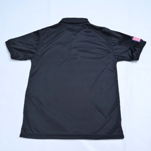 Polo de Manga Corta Negro para Hombre, de Alta Calidad, con Diseño Bordado en el Dobladillo Inferior, Tejido de Poliéster, Patrón Sólido, Venta al Por Mayor - Product Image 6