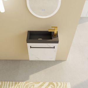 20\" Wall Mounted Floating <b>Bathroom</b> <b>Vanity</b> with Resin Sink and Soft-Close Cabinet Door - Product Image 4