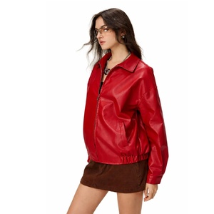 OEM Real <b>Leather</b> Women's <b>Leather</b> Jacket with Quilted Viscose Lining and Inside Outside Pockets Jacket Wholesale Available - Product Image 5