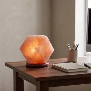 Lampe de table en sel rose de l'Himalaya géométrique en forme de diamant, cristal naturel, pour chambre à coucher, salon, décoration intérieure - Product Image 4