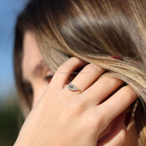 Igi/gia แล็บตัดเพชรวินเทจ14K สีเหลืองแหวนแต่งงาน/งานหมั้นใส่ได้ทั้งชายและหญิงสีขาวทองคุณภาพดีสำหรับงานปาร์ตี้ครบรอบ-คุ้มค่า - Product Image 2