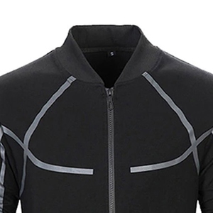 Ensemble de survêtements athlétiques respirants pour hommes, style streetwear hiver, tenue de sport en tissu Spandex/Polyester, fournisseur en gros - Product Image 3