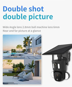 Kamera CCTV Lensa Ganda Pelacak Gerak Manusia 4G&WIFI Kamera IP PTZ Dual Lensa Terhubung dengan Panel Surya & Baterai - Product Image 4