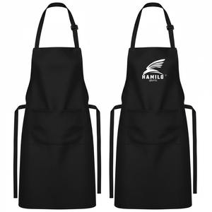 Tablier de charpentier réglable en coton robuste avec sangles croisées et sac à outils, couleur personnalisable, uniforme de travail pour le personnel de restaurant et de bar - Product Image 1