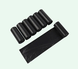 Black LDPE Garbage Bags Tie Closure Disposable Household <b>Plastic</b> Bag Stand Up Pouch Roll Flat <b>Pocket</b> - Product Image 2