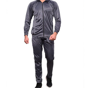 Men's Dark Gray Tracksuit Set Full <b>Zip</b> <b>Hooded</b> Jacket Jogger Pants Quick Dry Sporty Casual Autumn Wear Regular Fit Polyester - Product Image 1