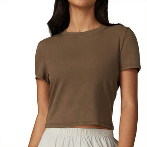 Meilleurs T-shirts courts d'été écologiques et respirants pour femmes, style urbain, séchage rapide, motif imprimé OEM, haut tendance - Product Image 5