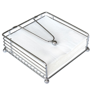 Porta Servilletas de Acero Inoxidable para Mesa de Comedor con Base de Madera, Diseño Moderno, Organizador de Mesa para Uso en Comedor - Product Image 6