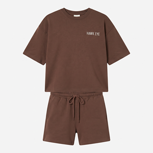 เสื้อยืดครอปโอเวอร์ไซส์ผ้าฝ้ายแท้ 100% ระบายอากาศดี สไตล์ไฮสตรีท คุณภาพพรีเมียม สำหรับฤดูร้อน ชุดเซ็ตสำหรับผู้หญิง - Product Image 3