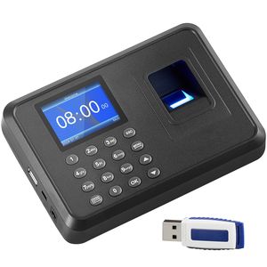 Orologio Marcatempo Biometrico per Piccole Imprese con Unità USB, Registrazione Presenze con Impronta Digitale, Timbratura Automatica Entrata/Uscita Dipendenti - Product Image 1