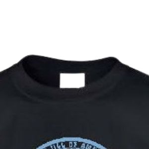 เสื้อยืดคอกลมแขนสั้นสีดำสำหรับวัยรุ่นพร้อมดีไซน์กราฟิกสีน้ำเงินสำหรับโรงเรียน เสื้อผ้าสตรีทแวร์ที่สวมใส่สบายทุกวัน - Product Image 2