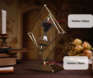 Elegant Hourglass Decor Suitable For Living Room Bedroom And Library Display Decorative <b>Sand</b> Clock Showcase From India - Product Image 3