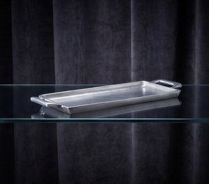 Plateau décoratif moderne en aluminium texturé moulé, ensemble de vaisselle de cuisine et de salle à manger, lot en vrac - Product Image 3