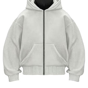 Sudadera con capucha tipo balaclava ninja unisex personalizada, 100% algodón, extragrande, gruesa, con cremallera, de forro polar, para hombre, de invierno, bordada, ecológica - Product Image 6