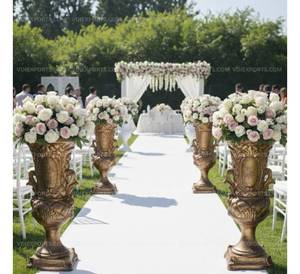 Maceta Clásica Premium de Fibra de Vidrio, Decoración de Lujo para Entrada, Pasillo y Bodas - Product Image 3