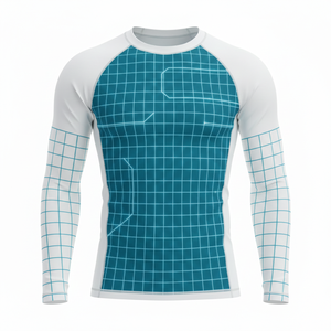 เสื้อรัดรูปแขนยาวแบบยูนิเซ็กซ์สำหรับกีฬาต่อสู้ BJJ MMA ยิวยิตสู กราปลิง  ชุดฝึกซ้อมแบบไม่ต้องใส่ยูนิฟอร์ม แห้งเร็ว - Product Image 1