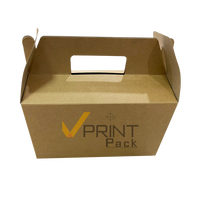 Boîtes auto-érectables en carton Bio Tek Cube Gable, résistantes à la graisse, pour sushis, nouilles, gelées, plats à emporter, recyclées, avec pelliculage mat