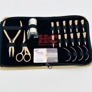 Kit d'outils professionnels pour extensions capillaires en acier inoxydable : ciseaux, pinces, clips et fil - Product Image 5
