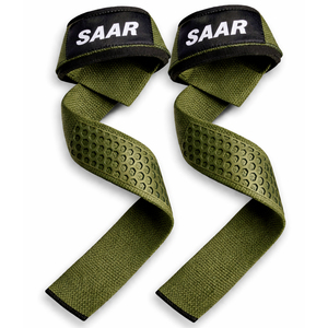 Sangles unisexes professionnelles en coton/polyester/néoprène vert olive, respirantes, réglables, antidérapantes, avec grip alvéolé, durables et rembourrées - Product Image 1