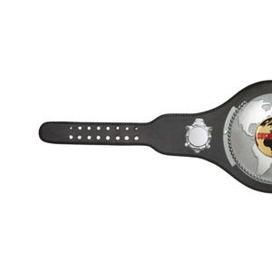 Custom Championship Belt with Globe Emblem and Silver Accents Premium Quality Black Leather Title Belt for Sports & Events - Product Image 4