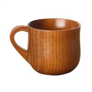 Juego de Tazas de Café de Madera Maciza con Forma de Campana Estilo Japonés, Ecológico, Juego de 2 Tazas de Té de Madera Natural - Product Image 6