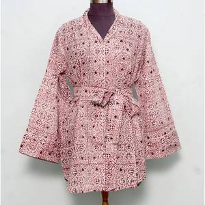 Luxury Indian Cotton Digital Printed Floral Pattern Evening Bridal V-Neck 3/4Sleeve Midi long shirt <b>Dress</b> for Women Eco-Friendly - Product Image 1