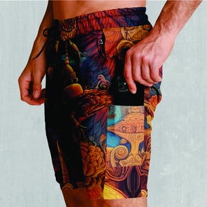 Active <b>Men</b> Running <b>Shorts</b> 2 in 1 Gym Workout <b>Shorts</b> <b>Compression</b> Liner Zipper Pocket Dry Fit Training Track <b>Shorts</b> - Product Image 3