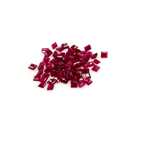 Rubíes naturales sin tratar de Mozambique, cuadrados calibrados de 2 mm, piedras preciosas de rubí facetadas naturales sueltas para la fabricación de joyas, listas para usar. - Product Image 5
