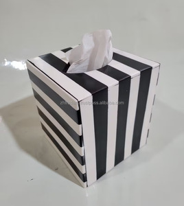 Cubierta de caja de pañuelos de resina de mármol cuadrado con incrustaciones de hueso Natural 100%, tamaño de Color personalizable, estilo clásico, multiusos para - Product Image 1