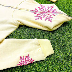 Logotipo personalizado Streetwear Oversized 500gsm Hoodie Letter Patch Work Chenille Bordado Hoodies - Product Image 4