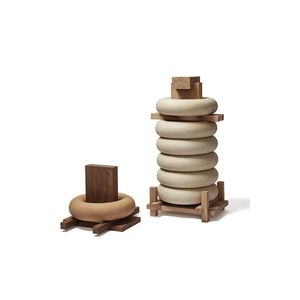 Anneaux empilables en bois, jouet d'activité pour bébé et enfants, décoration - Product Image 2