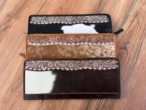 Classique pays Western Buck point plat jeter dame bijoux boîte de rangement usiné à la main en cuir de vachette étui de voyage Vintage mode - Product Image 2