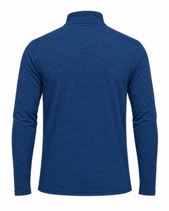 <b>Men's</b> Blue Quarter <b>Zip</b> <b>Sweatshirts</b> Long Sleeve Custom Eco Friendly Plain Dyed Streetwear Jogging Outdoor <b>Sweatshirts</b> For <b>Men's</b> - Product Image 2