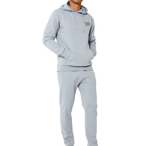 Winter Casual Solid <b>Men</b> Hooded Tracksuits 100% Cotton Quick Dry Breathable Lightweight Jogging Sports Training - Product Image 1