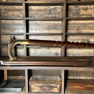 Pomo de latón antiguo tallado para bastón, accesorio decorativo pulido para bastón, mango de repuesto, regalos para coleccionistas - Product Image 1