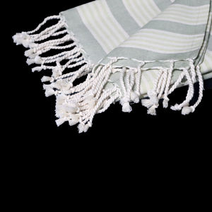 Serviettes Fouta rayées teintes sur mesure, 100% coton, 200 g/m², serviettes turques de luxe à prix abordable, vente en gros en Inde - Product Image 3
