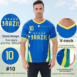Camisetas de Fútbol para Hombre y Mujer, Tallas S-2XL # 10 Camisetas de Fútbol para Fanáticos de la Selección Nacional, Camiseta de Entrenamiento de Fútbol - Product Image 4