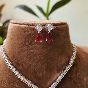 Alloy Wedding Fashion Jewelry Necklace & Earring Set - Product Image 2
