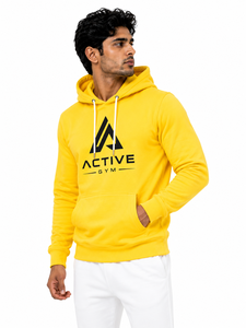 Sudadera con Capucha para Hombre, Gris, Sólida, Corte Regular, 100% Algodón, Forro Polar, Informal, con Bolsillo, Impermeable - Product Image 6
