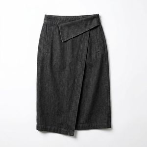 Custom <b>Womens</b> <b>Denim</b> <b>Midi</b> <b>Skirt</b> Stretch <b>Denim</b> High Waist Private Label Wholesale Retail Supplier Bulk Supply - Product Image 4